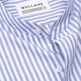 Armin Blue Stripe Oxford Cotton Mandarin Shirt