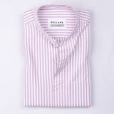 Armin Pink Stripe Oxford Cotton Mandarin Shirt