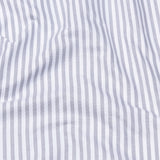 Armin Silver Stripe Oxford Cotton Mandarin Shirt - Bullane