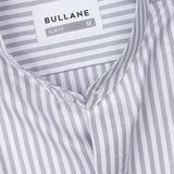 Armin Silver Stripe Oxford Cotton Mandarin Shirt