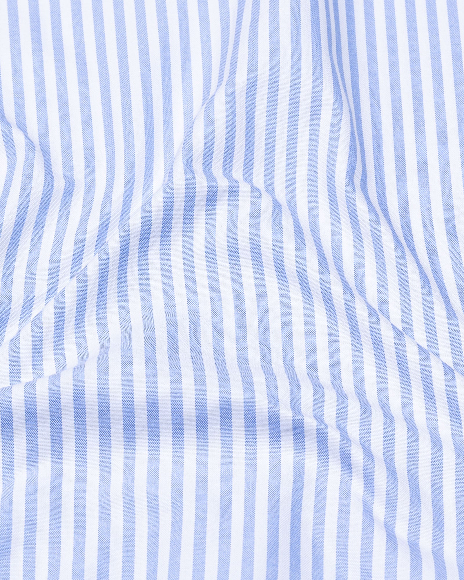 Armin Sky Blue Stripe Oxford Cotton Mandarin Shirt - Bullane