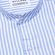 Armin Sky Blue Stripe Oxford Cotton Mandarin Shirt - Bullane