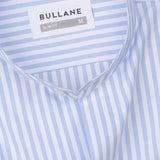 Armin Sky Blue Stripe Oxford Cotton Mandarin Shirt
