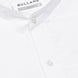 Axors White Linen Plain Mandarin Shirt - Bullane