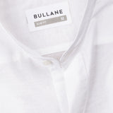 Axors White Linen Plain Mandarin Shirt
