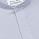 Axors SIlver Linen Plain Mandarin Shirt - Bullane