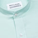 Axors Cyan Linen Plain Mandarin Shirt - Bullane