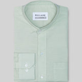 Axors Light Olive Linen Plain Mandarin Shirt - Bullane