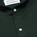 Axors Green Linen Plain Mandarin Shirt - Bullane