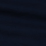 Axors Navy Blue Linen Plain Mandarin Shirt - Bullane