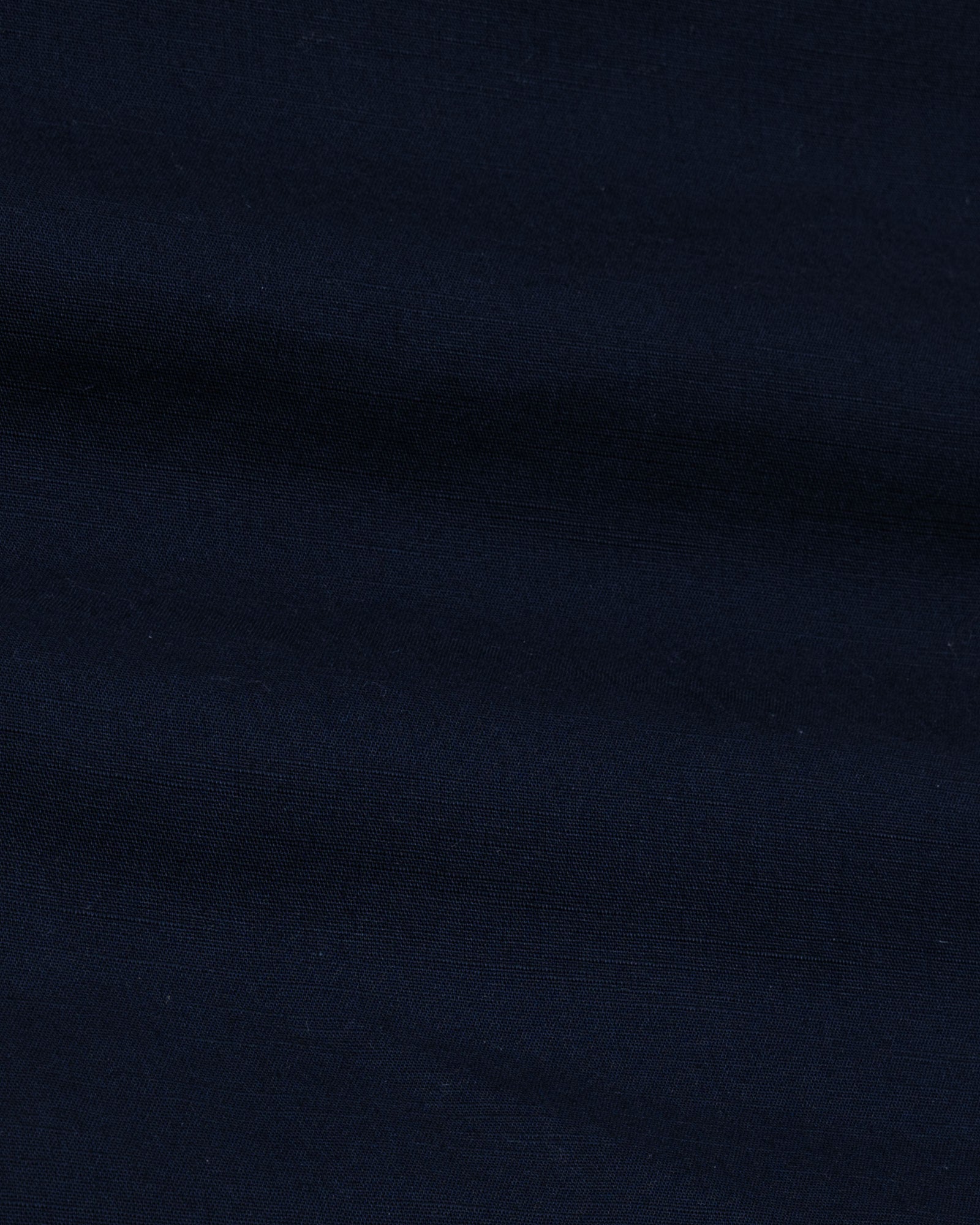 Axors Navy Blue Linen Plain Mandarin Shirt - Bullane