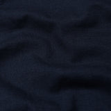 Axors Navy Blue Linen Plain Mandarin Shirt