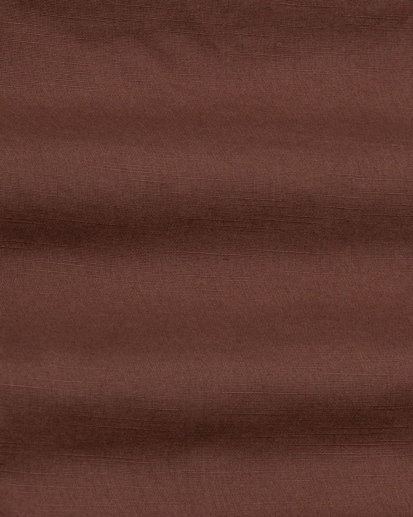 Axors Brown Linen Plain Mandarin Shirt - Bullane
