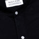 Axors Black Linen Plain Mandarin Shirt - Bullane
