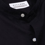 Axors Black Linen Plain Mandarin Shirt